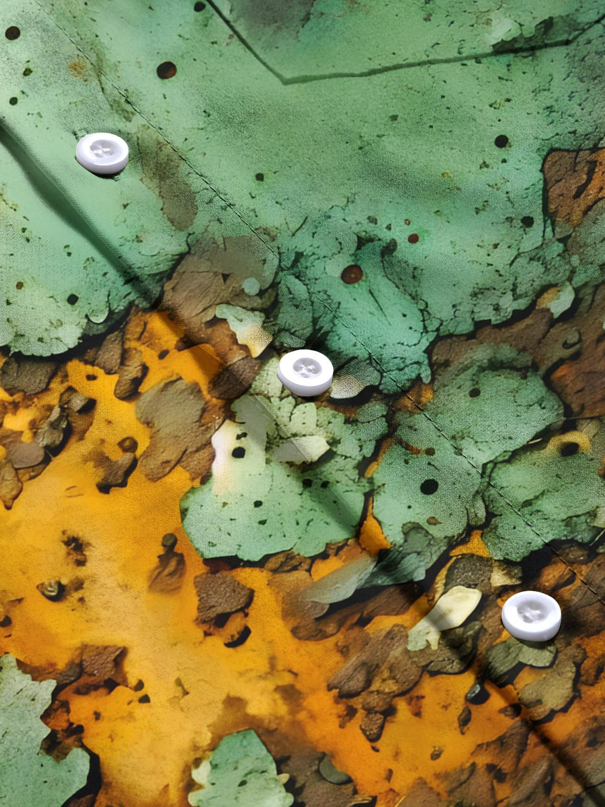 Rust Print Men's Pocket Short Sleeve Shirts