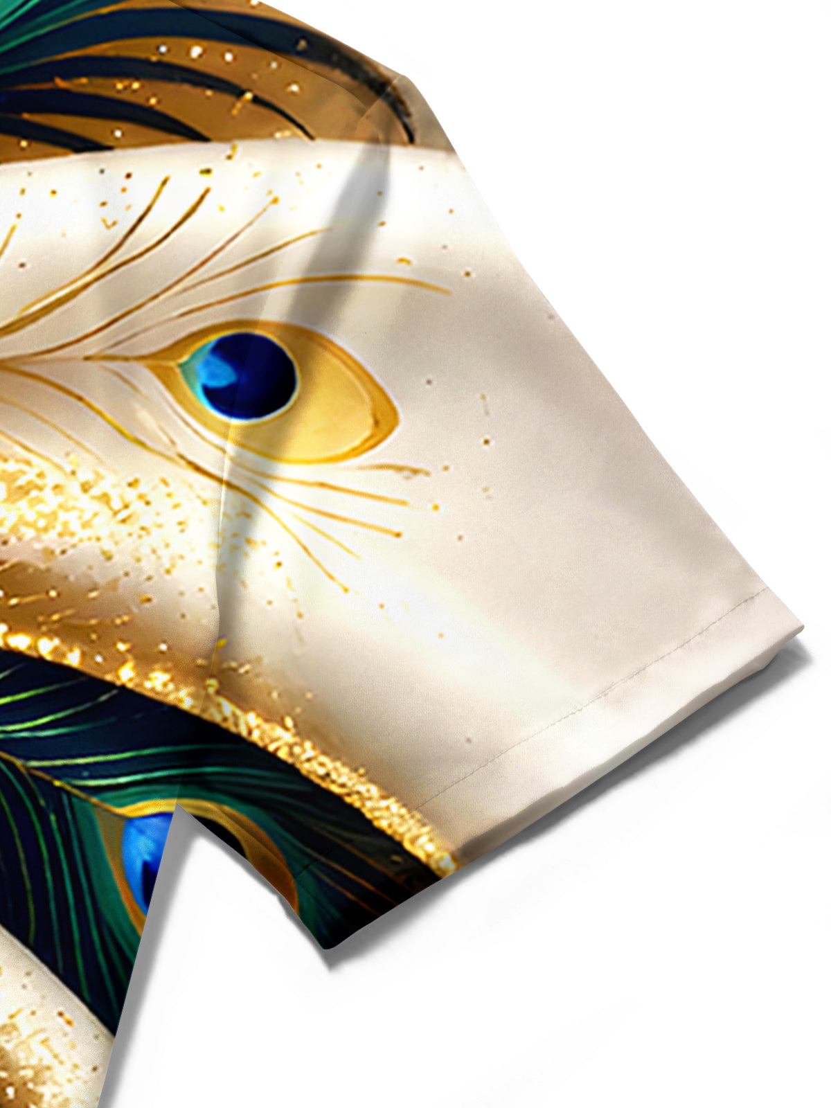 Peacock Feather Men's Pocket Short Sleeve Shirts