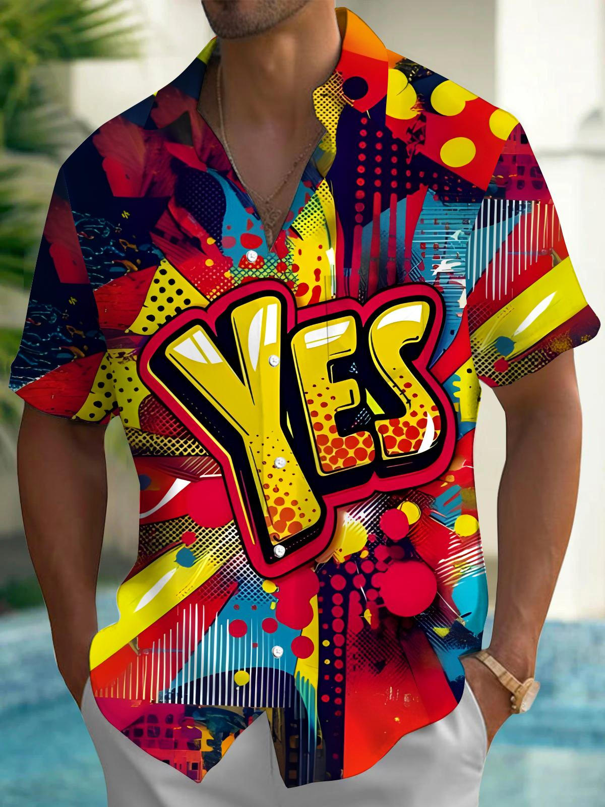 Tie Dye Funny Men's Pocket Short Sleeve Shirts