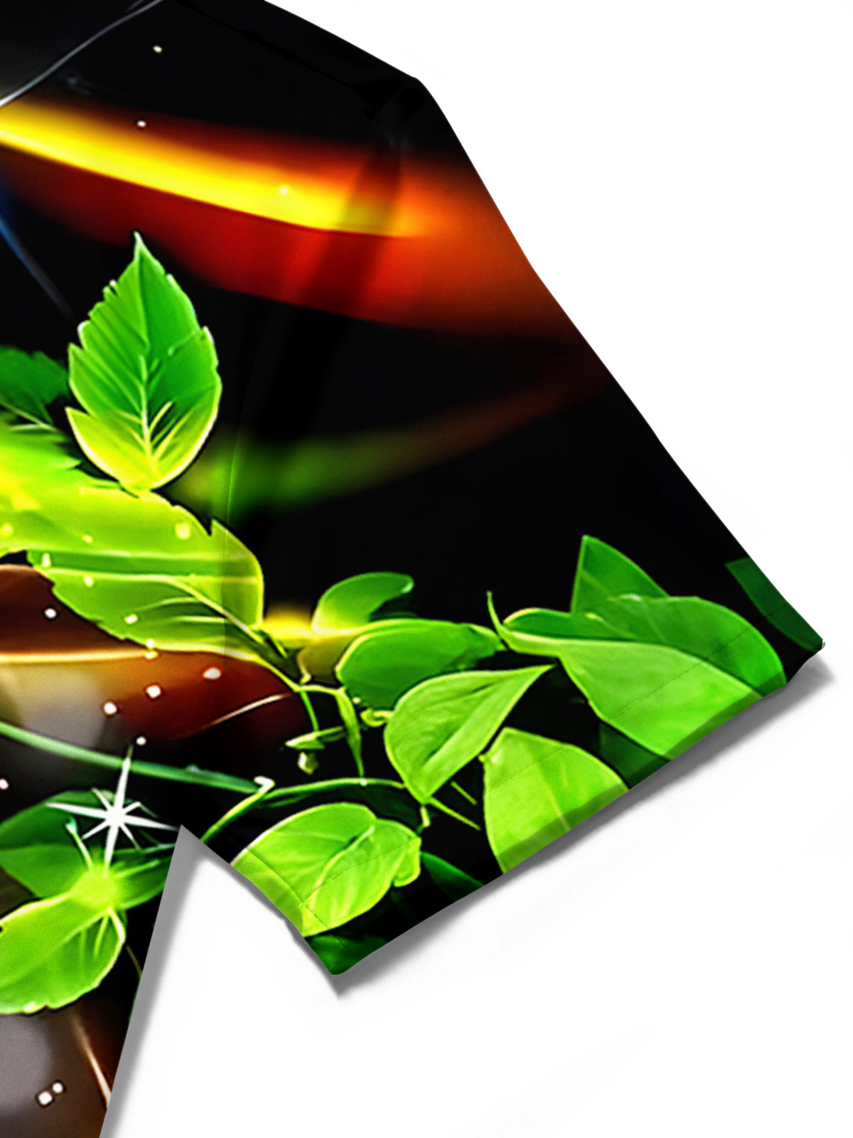 Musical Note Leaf Men's Pocket Short Sleeve Shirts