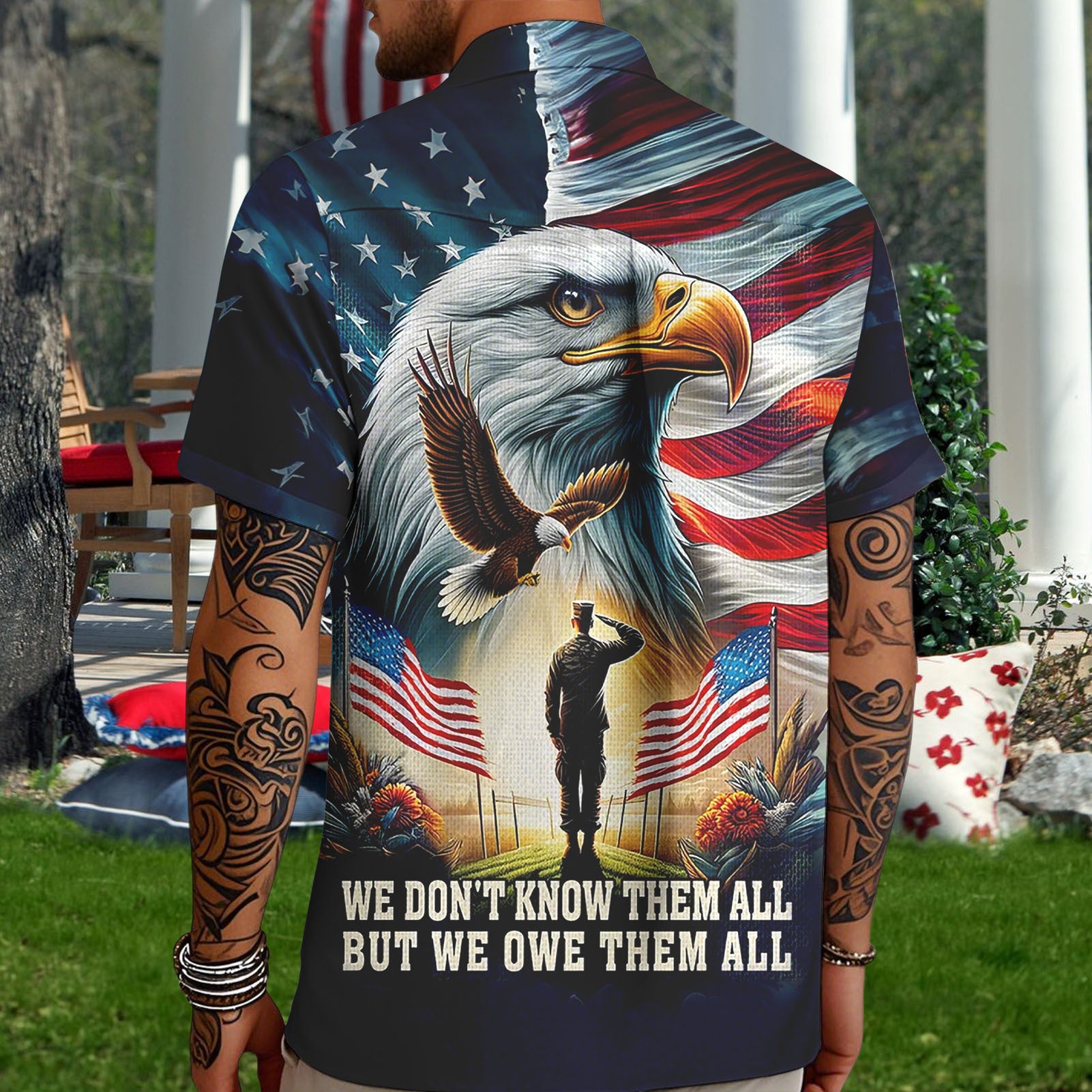 Patriotic Hawaiian Shirts for Men 250 Years Eagle Flag Patriotic Button Up Shirt Hawaiian Outfit for Parade sweetie