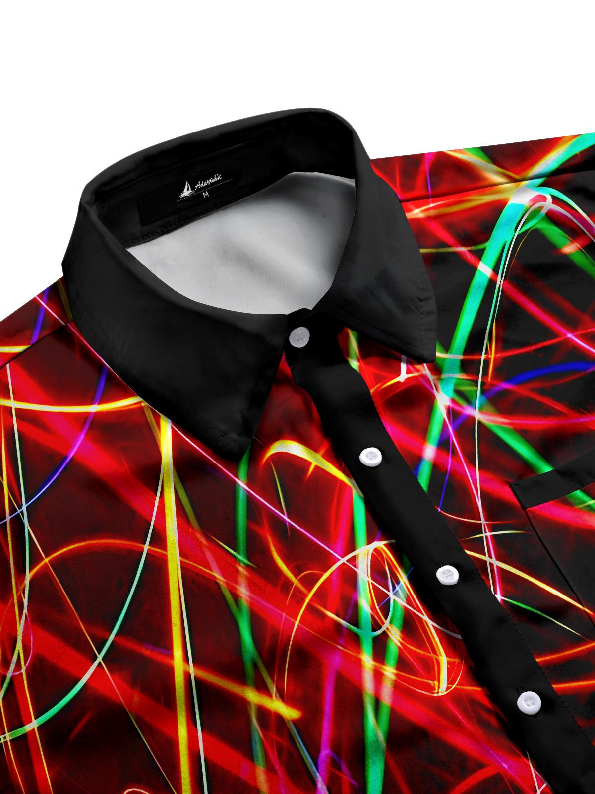 Geometry Men's Pocket Short Sleeve Shirts