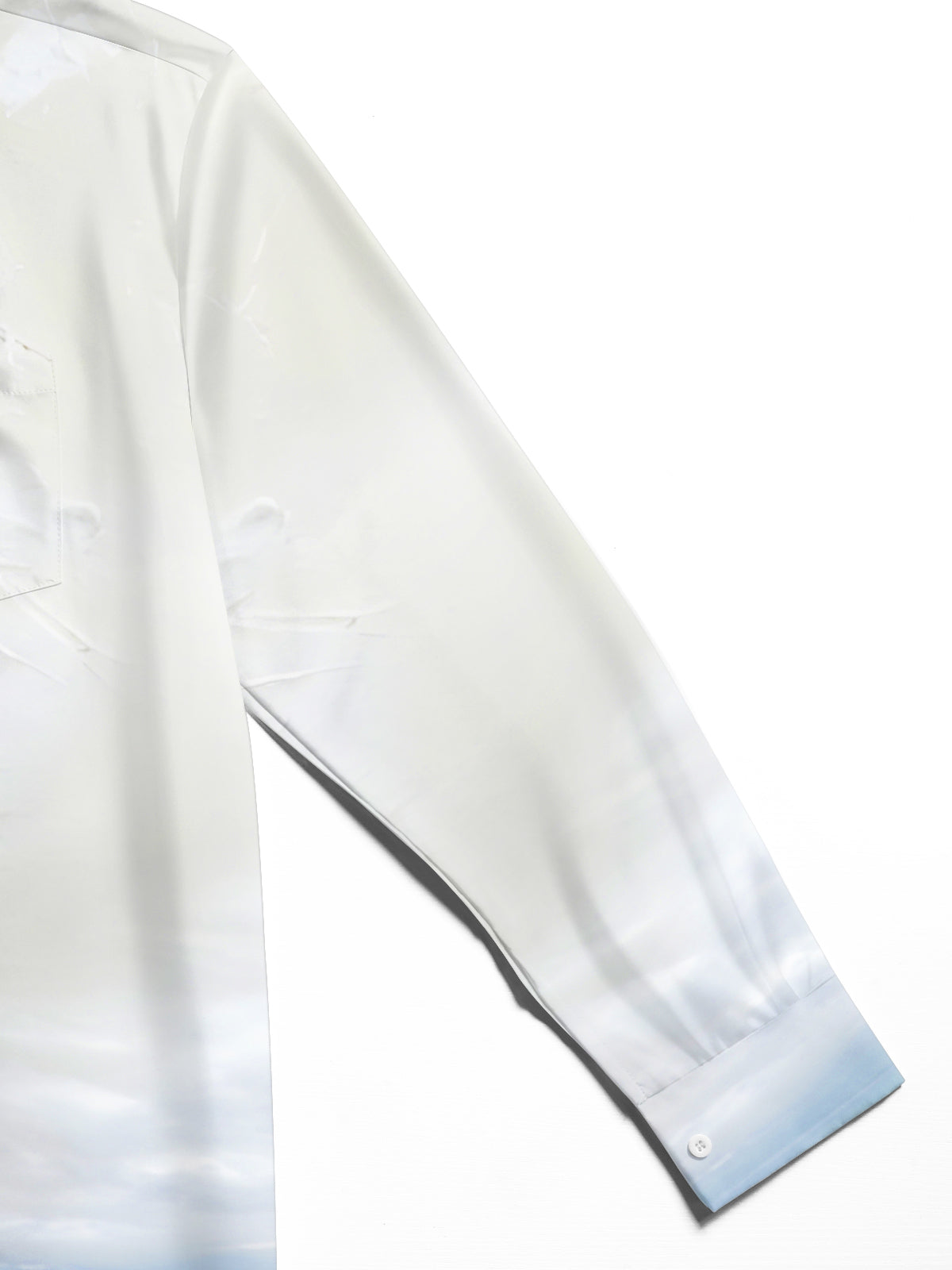 Art Shell-decorated Spiral Men's Pocket Long Sleeve Shirts