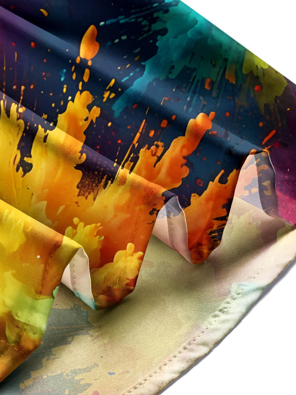 Hawaiian Splash Print Men's Pocket Short Sleeve Shirts