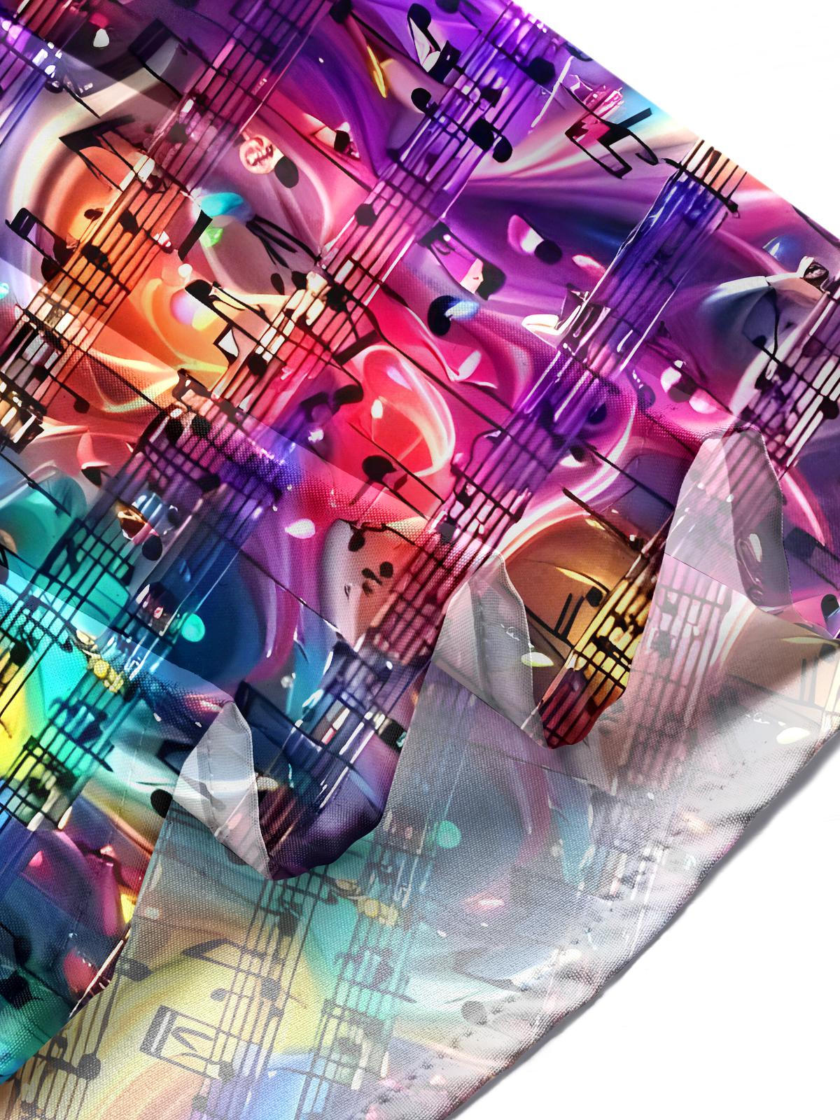 Musical Note Men's Pocket Long Sleeve Shirts