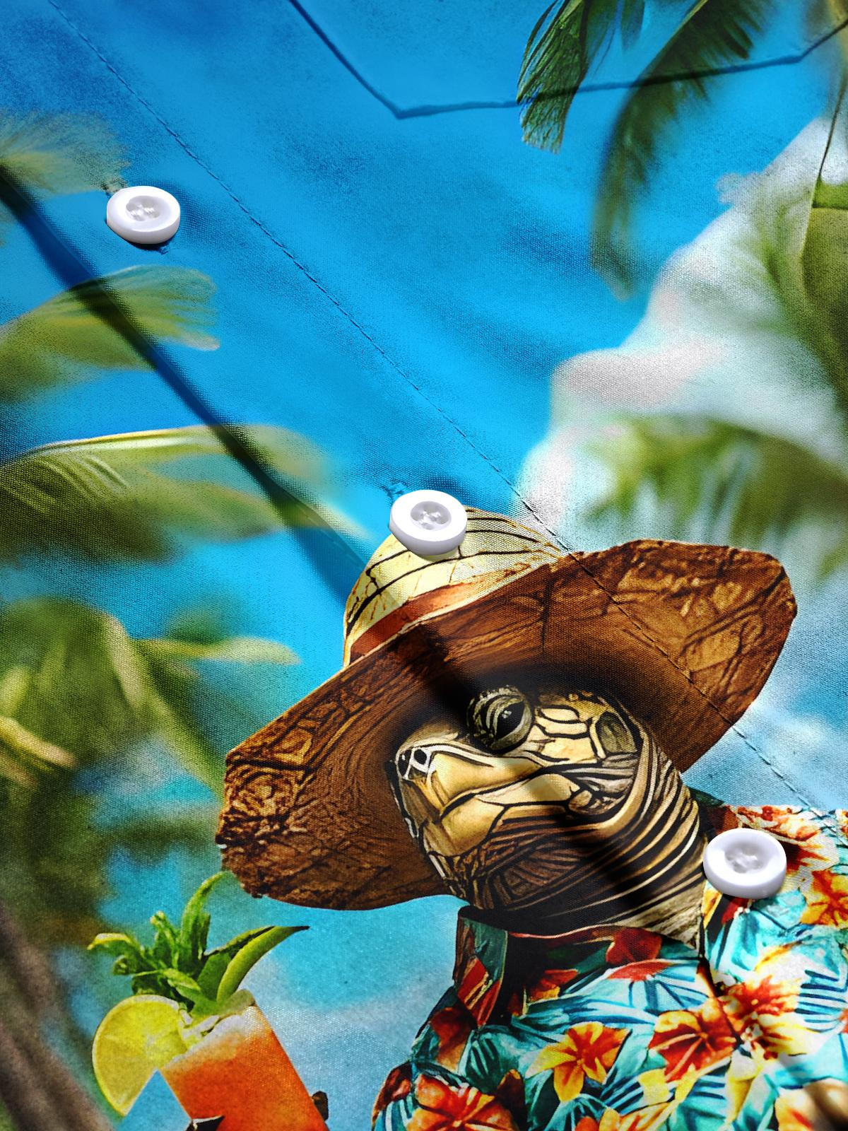 Turtle Men's Pocket Short Sleeve Shirts