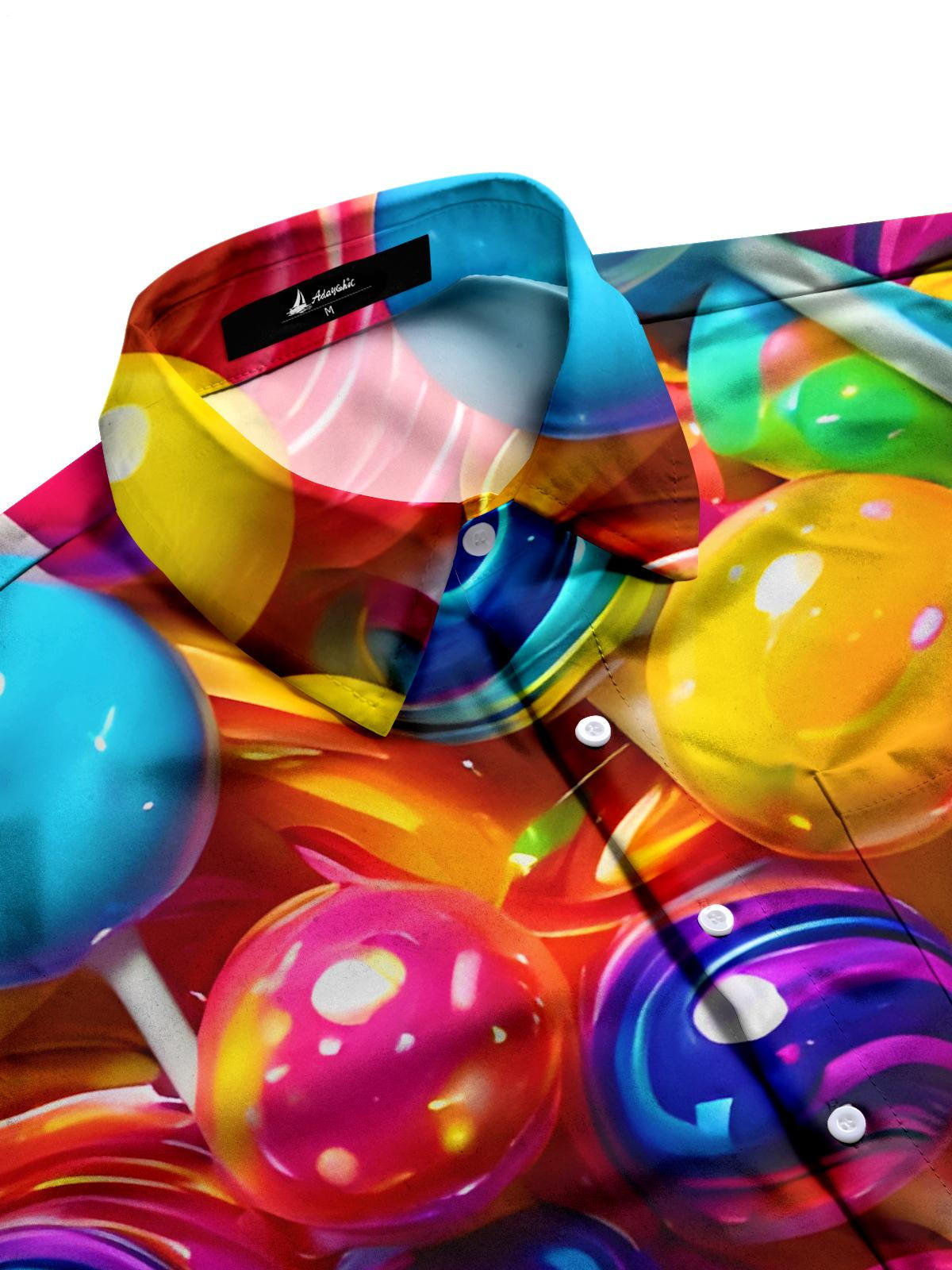 Lollipop Men's Pocket Short Sleeve Shirts