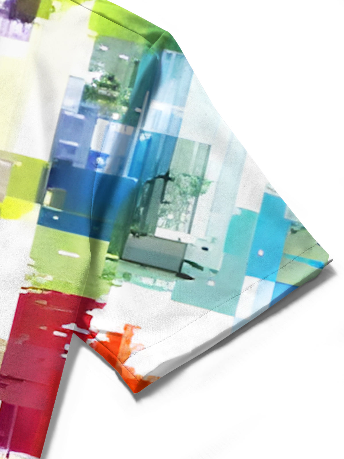 Gradient Print Men's Pocket Short Sleeve Shirts