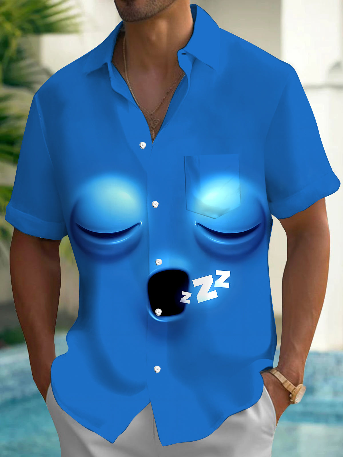 Funny Men's Pocket Short Sleeve Shirts