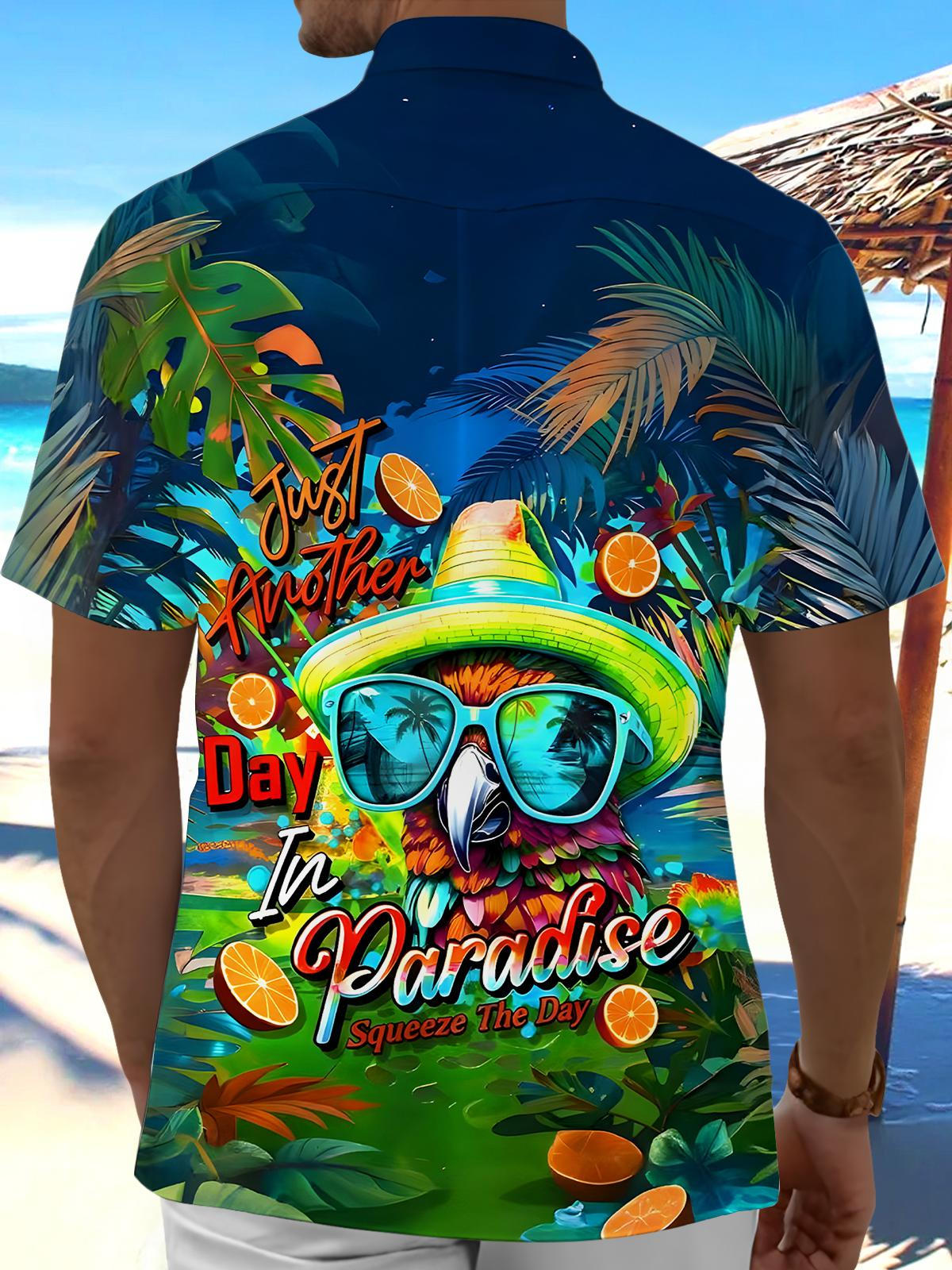 Parrot Men's Pocket Short Sleeve Shirts