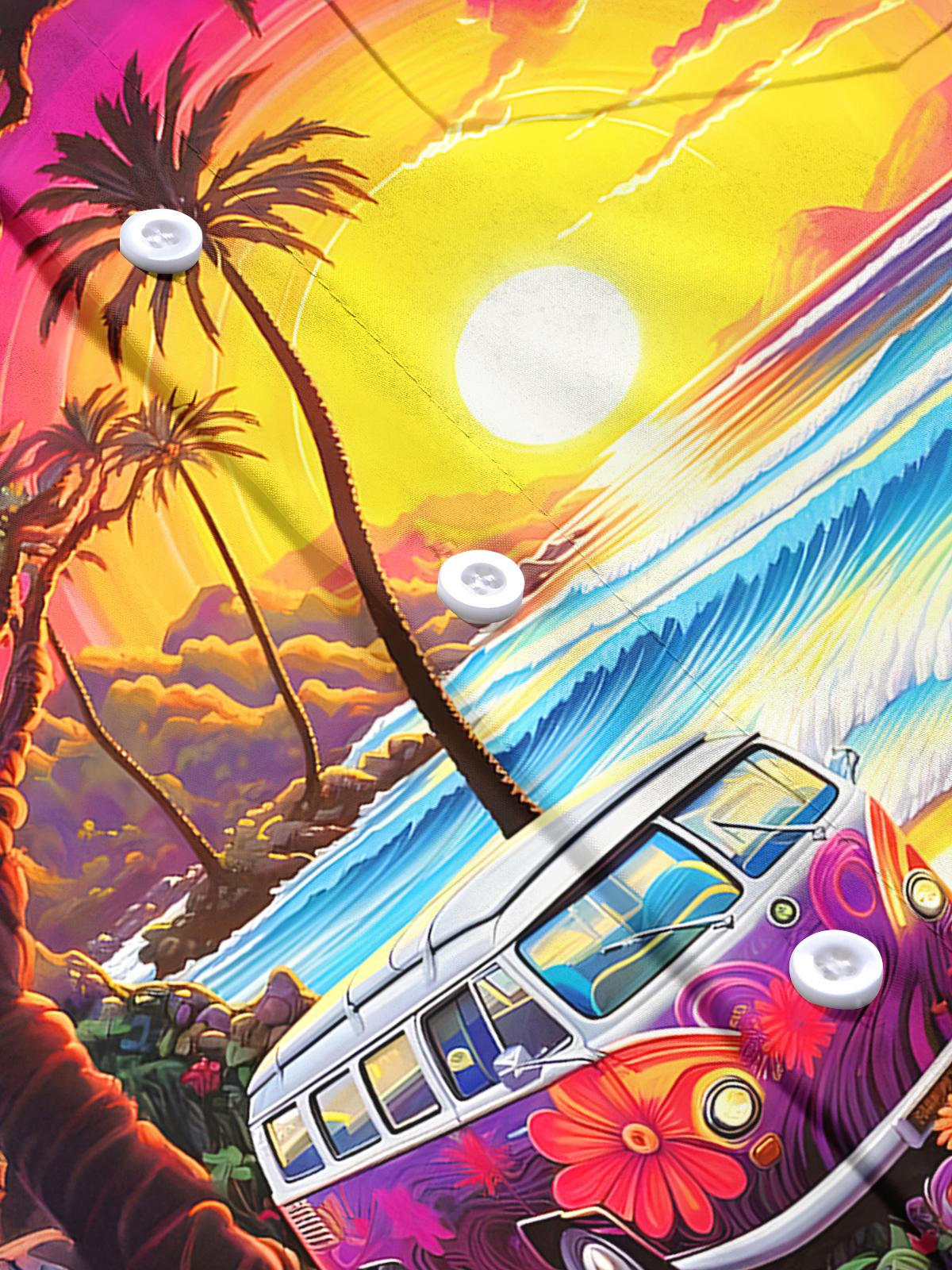 Hawaiian Bus Men's Pocket Short Sleeve Shirts