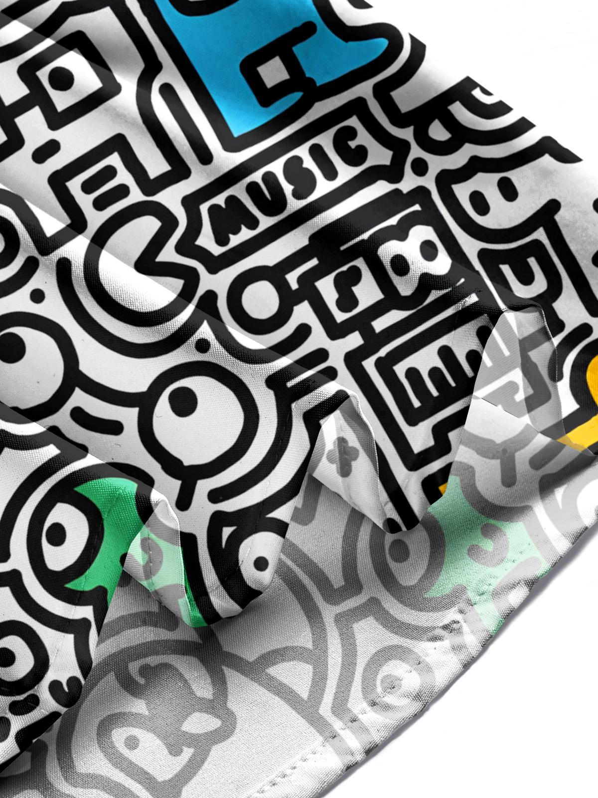 Art Print Men's Pocket Short Sleeve Shirts