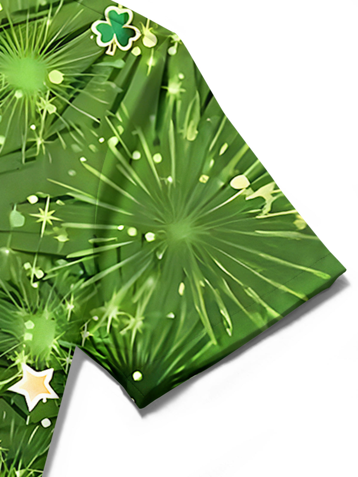 St. Patrick's Day Leaf Men's Pocket Short Sleeve Shirts