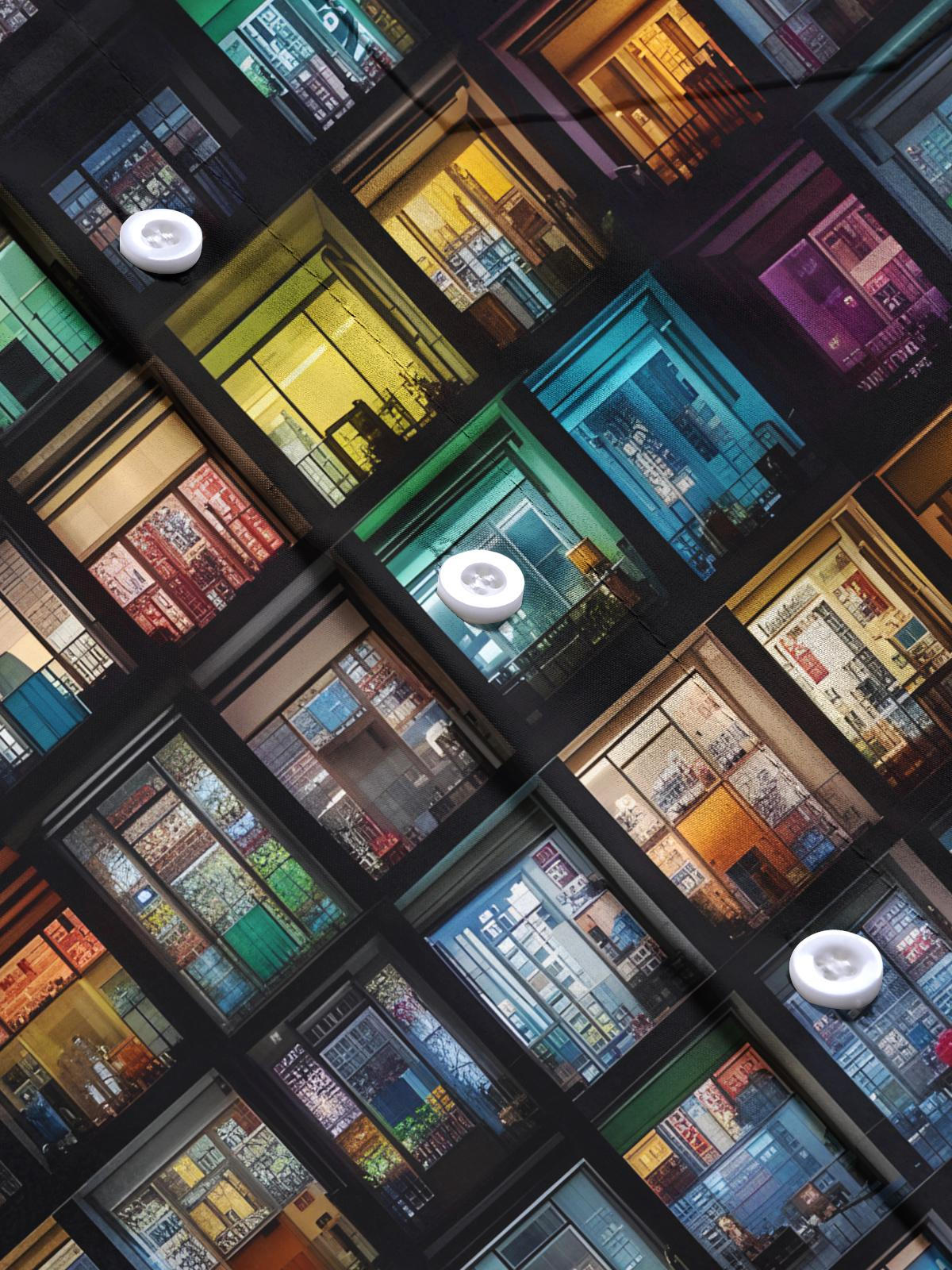 Balcony Print Men's Pocket Short Sleeve Shirts