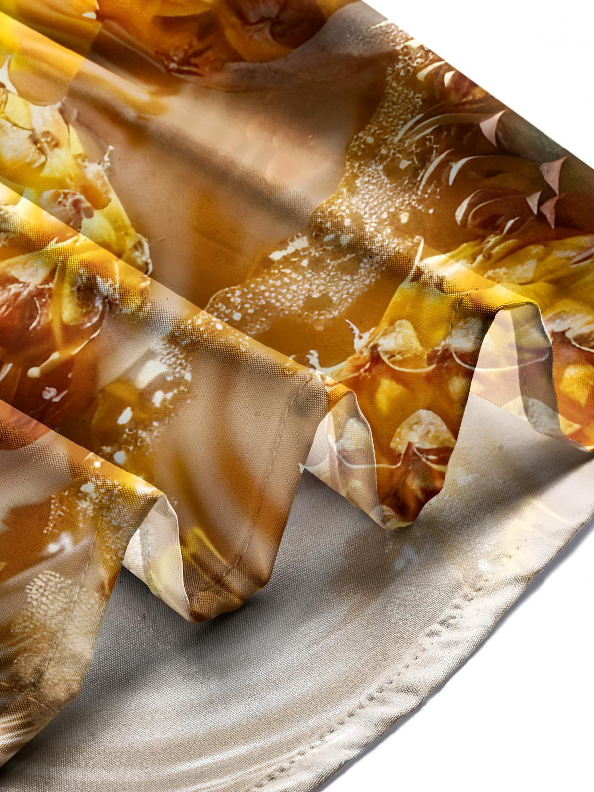 Pineapple Print Men's Pocket Short Sleeve Shirts