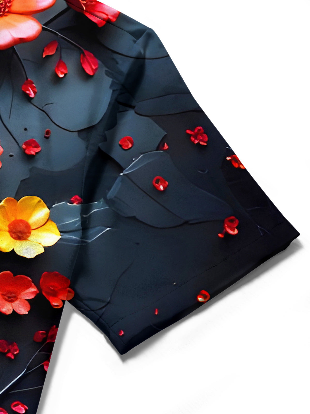 Floral Men's Pocket Short Sleeve Shirts