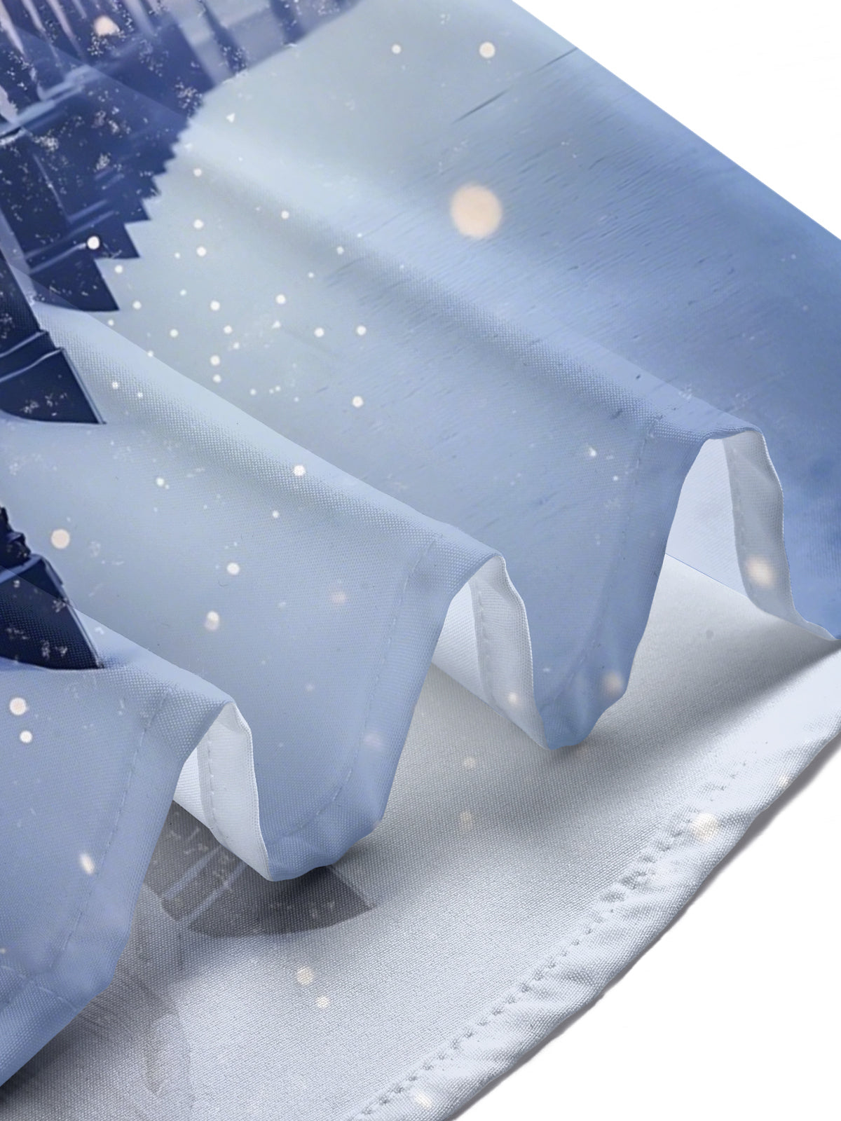 Winter Street Scene Print Men's Pocket Short Sleeve Shirts