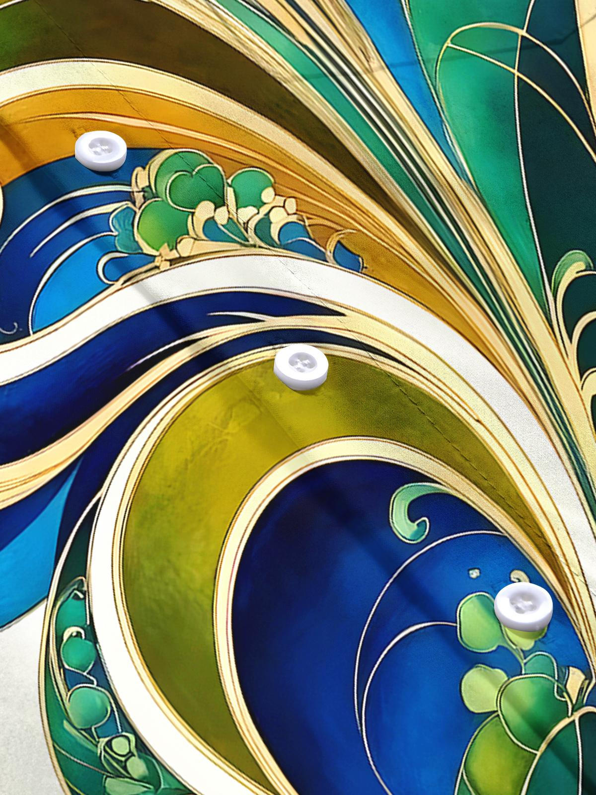 Abstract Men's Pocket Short Sleeve Shirts