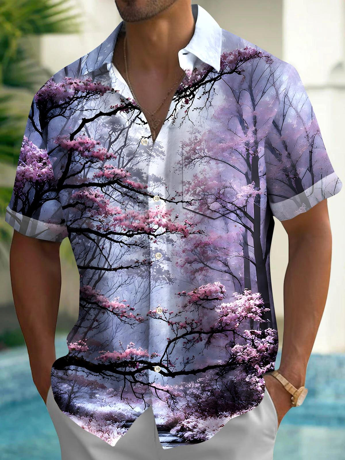 Tree Men's Pocket Short Sleeve Shirts