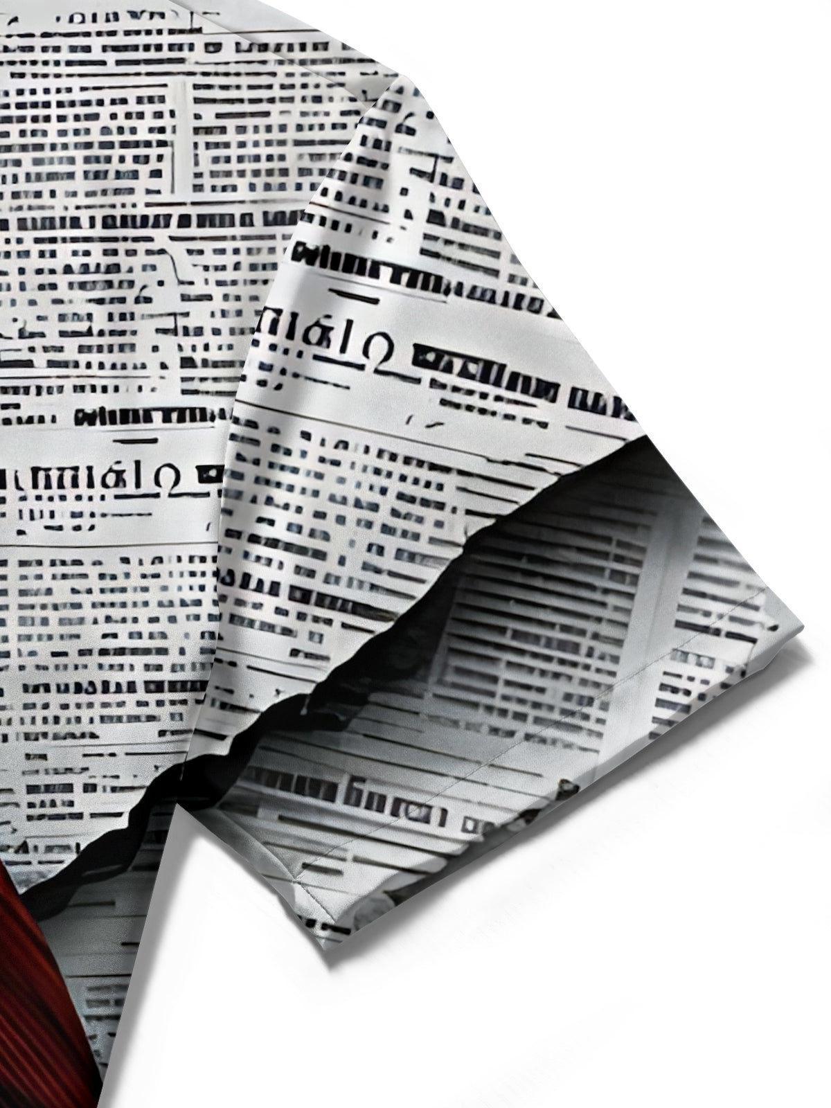 Red Bird Print Men's Pocket Short Sleeve Shirts