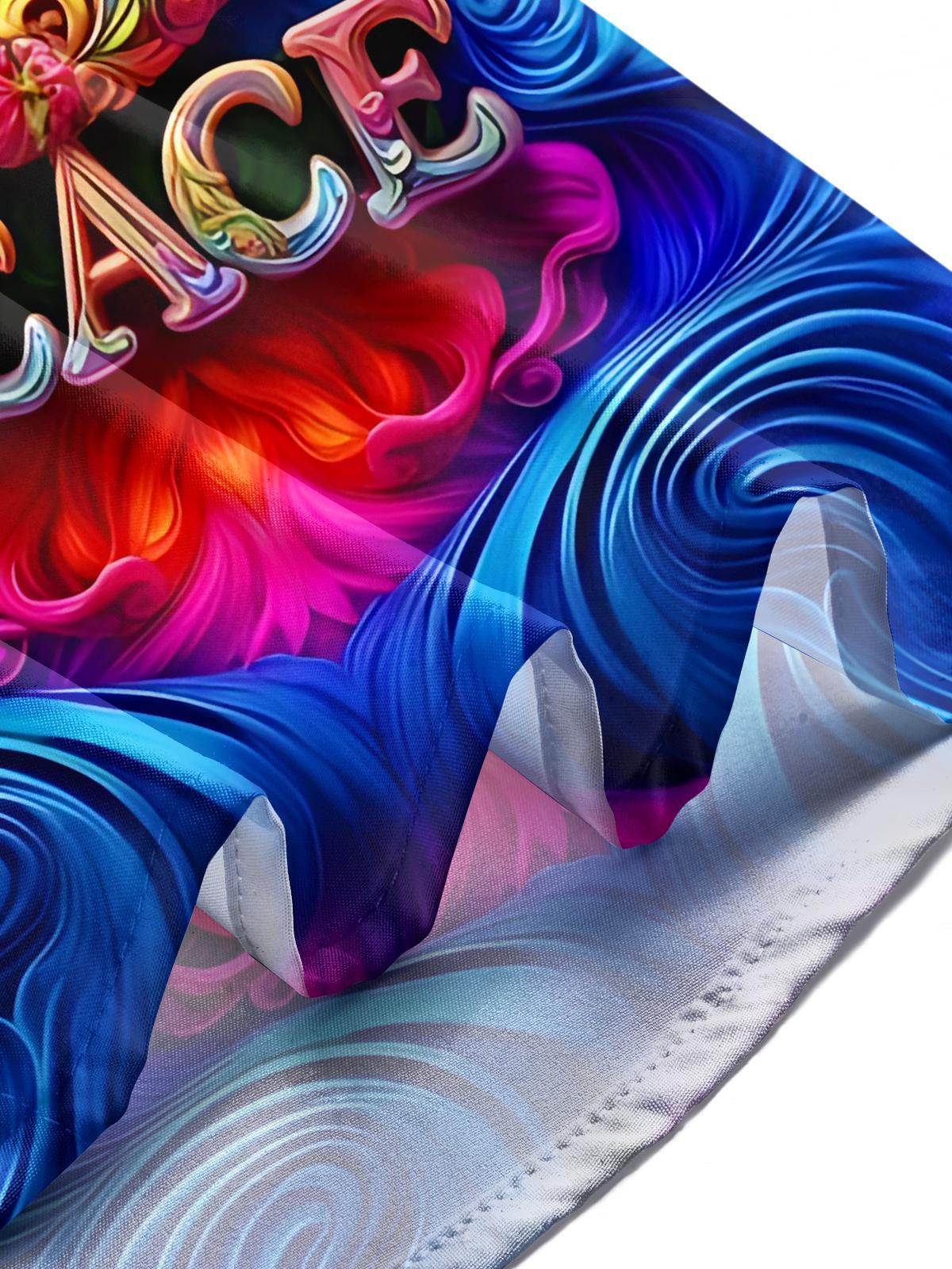 Peace Logo Art Print Men's Pocket Short Sleeve Shirts