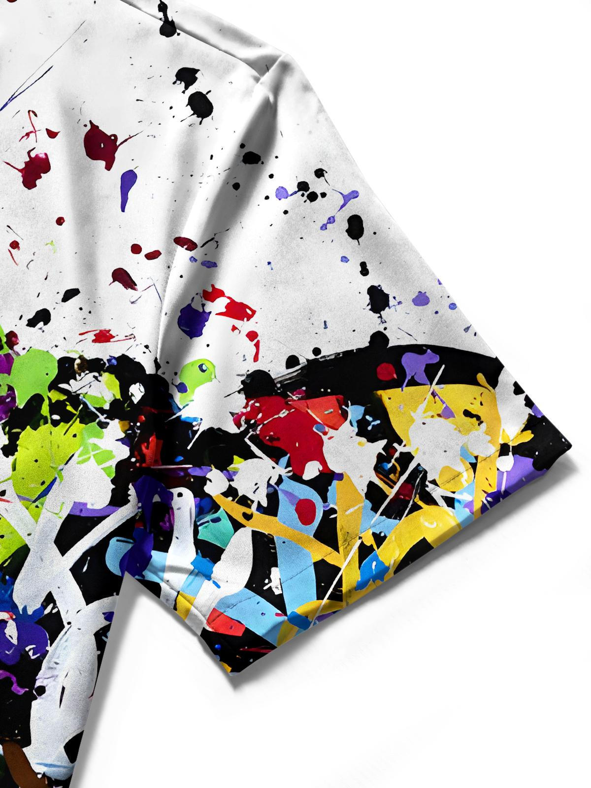 Tie Dye Men's Pocket Short Sleeve Shirts