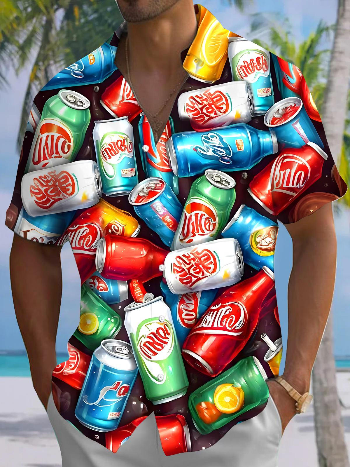 Beverage Men's Pocket Short Sleeve Shirts