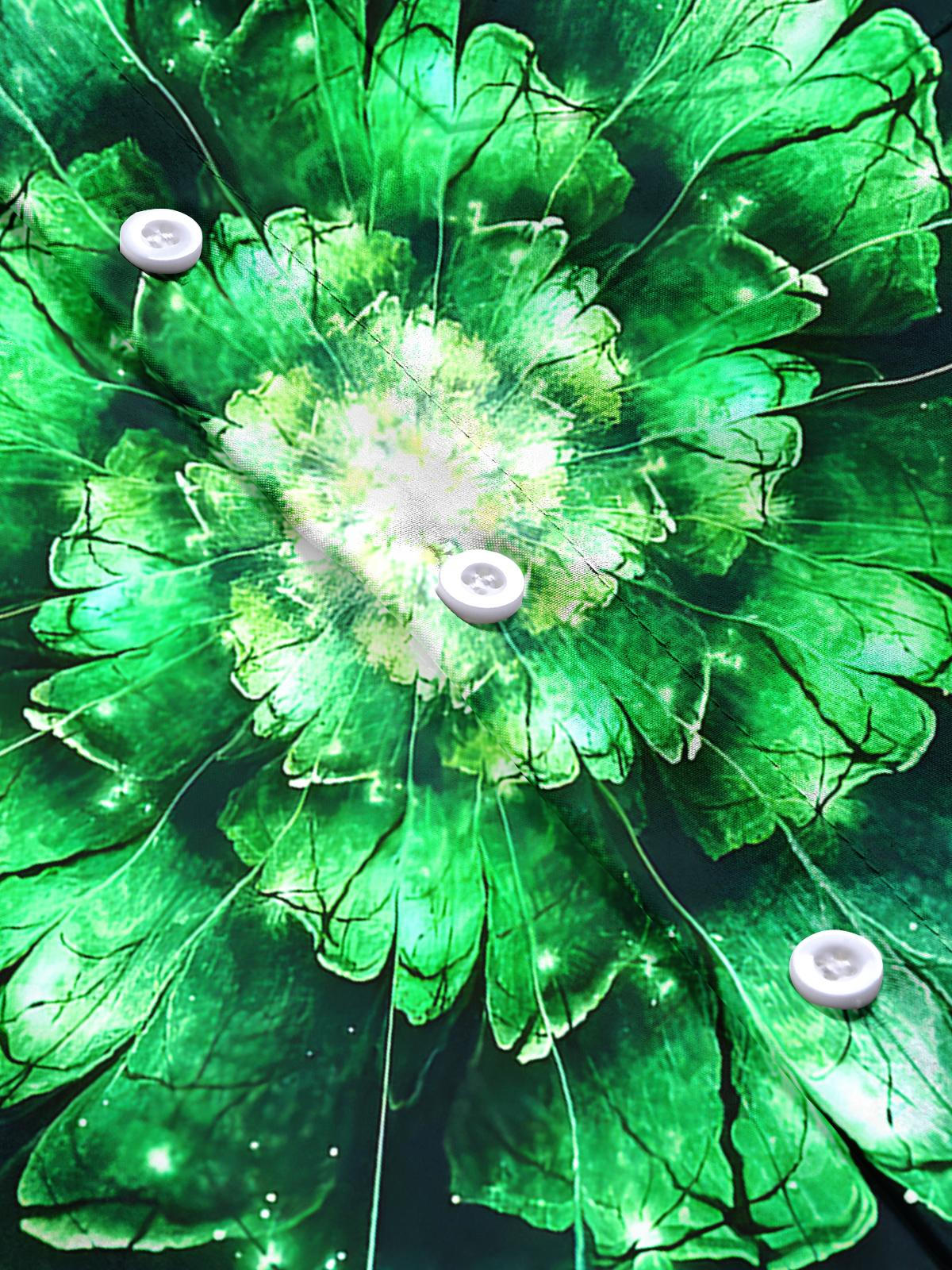 Floral Men's Pocket Short Sleeve Shirts