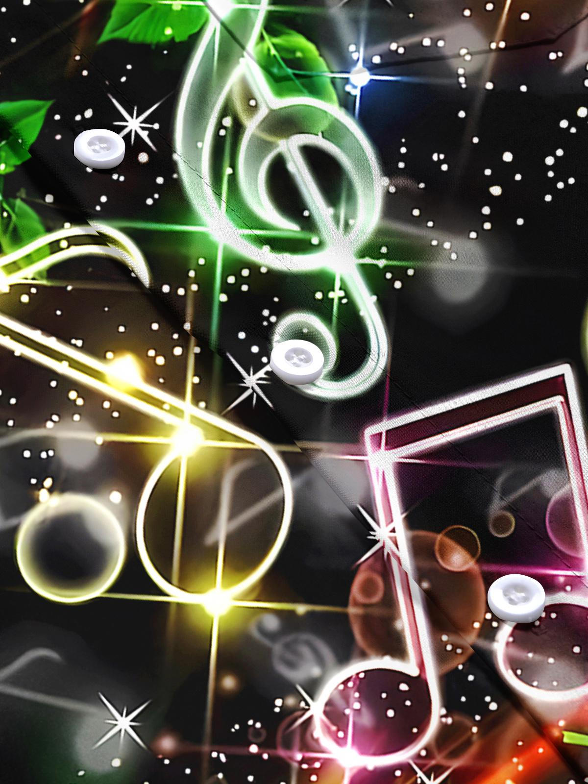 Musical Note Leaf Men's Pocket Short Sleeve Shirts