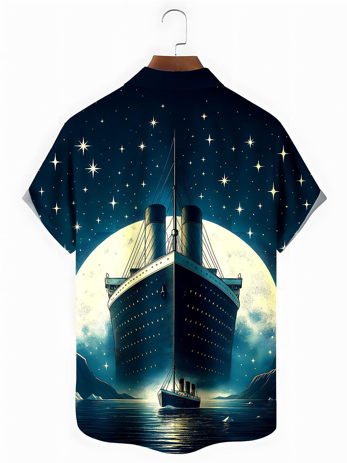 Cruise Ship Men's Pocket Short Sleeve Shirts