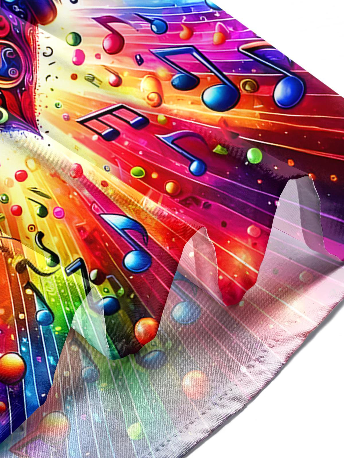 Heart Headphones Musical Note Men's Pocket Short Sleeve Shirts