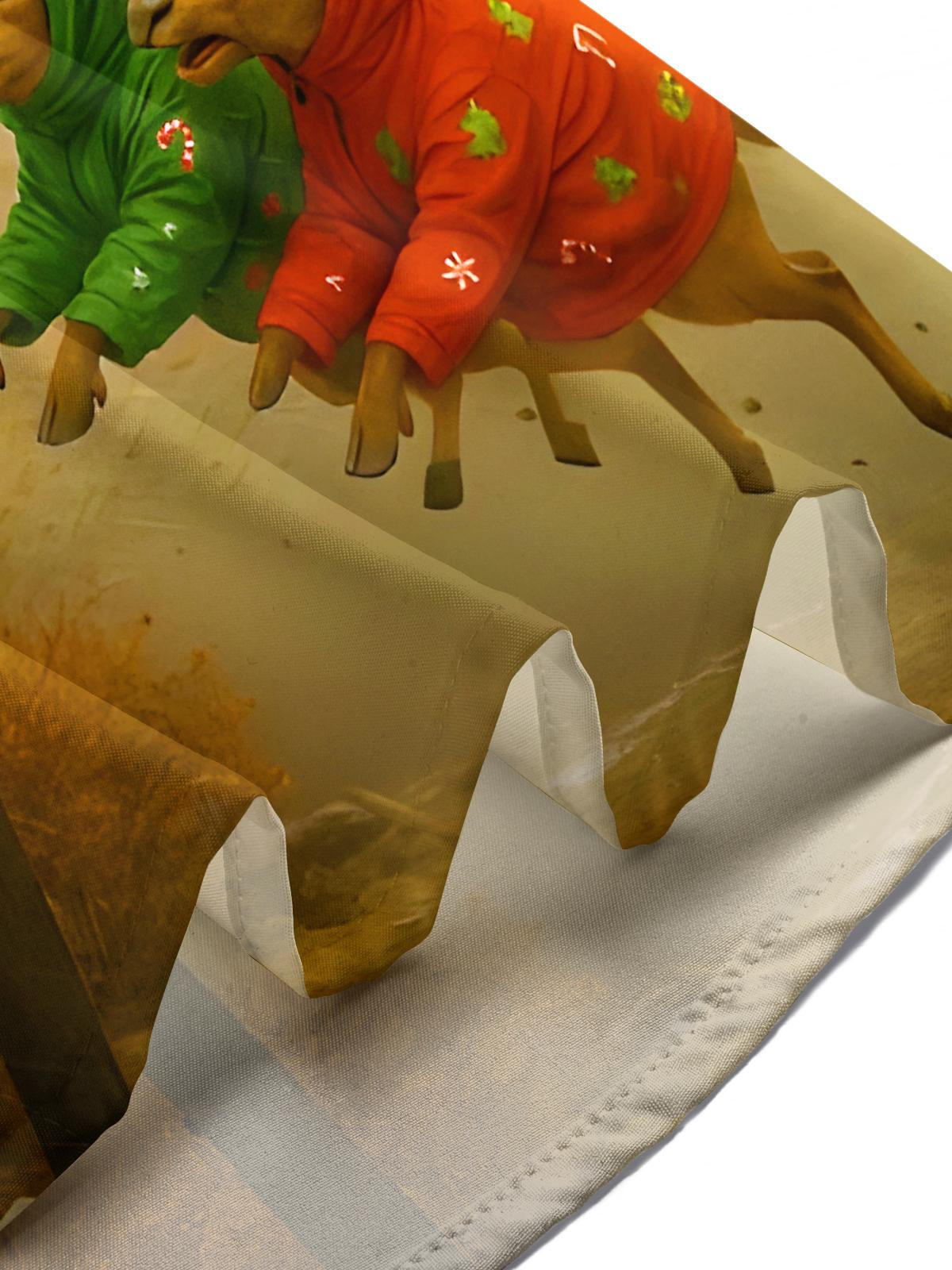 Fun Christmas Countdown Santa Claus Reindeer Escape Xmas Men's Pocket Short Sleeve Shirts