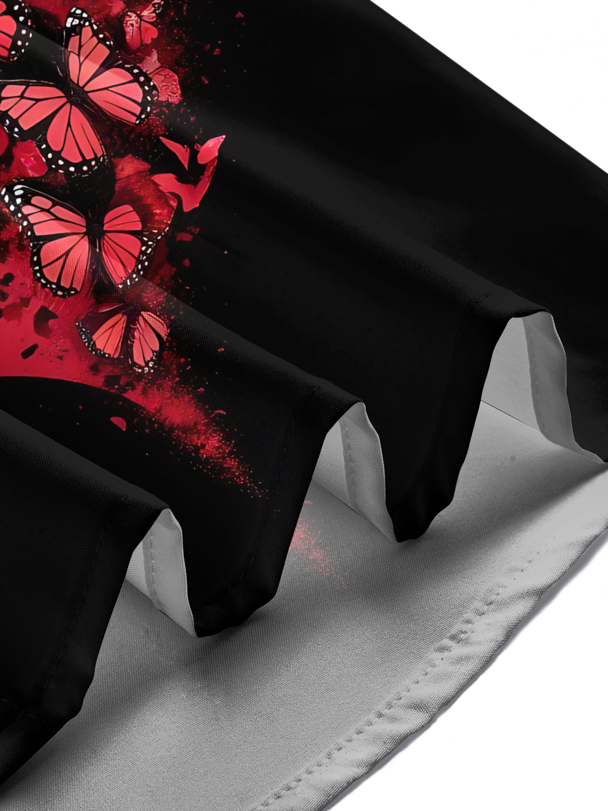 Butterfly Heart Print Men's Pocket Short Sleeve Shirts