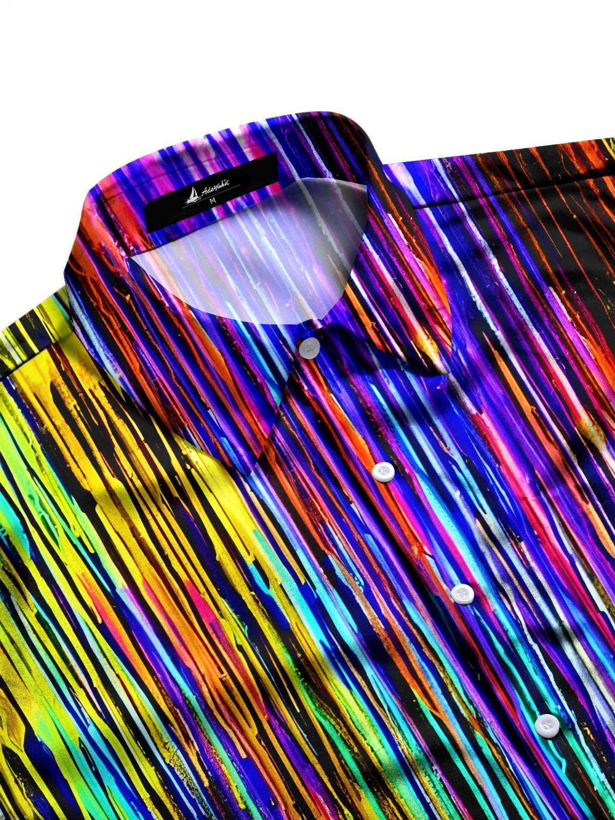 Tie Dye Men's Pocket Short Sleeve Shirts