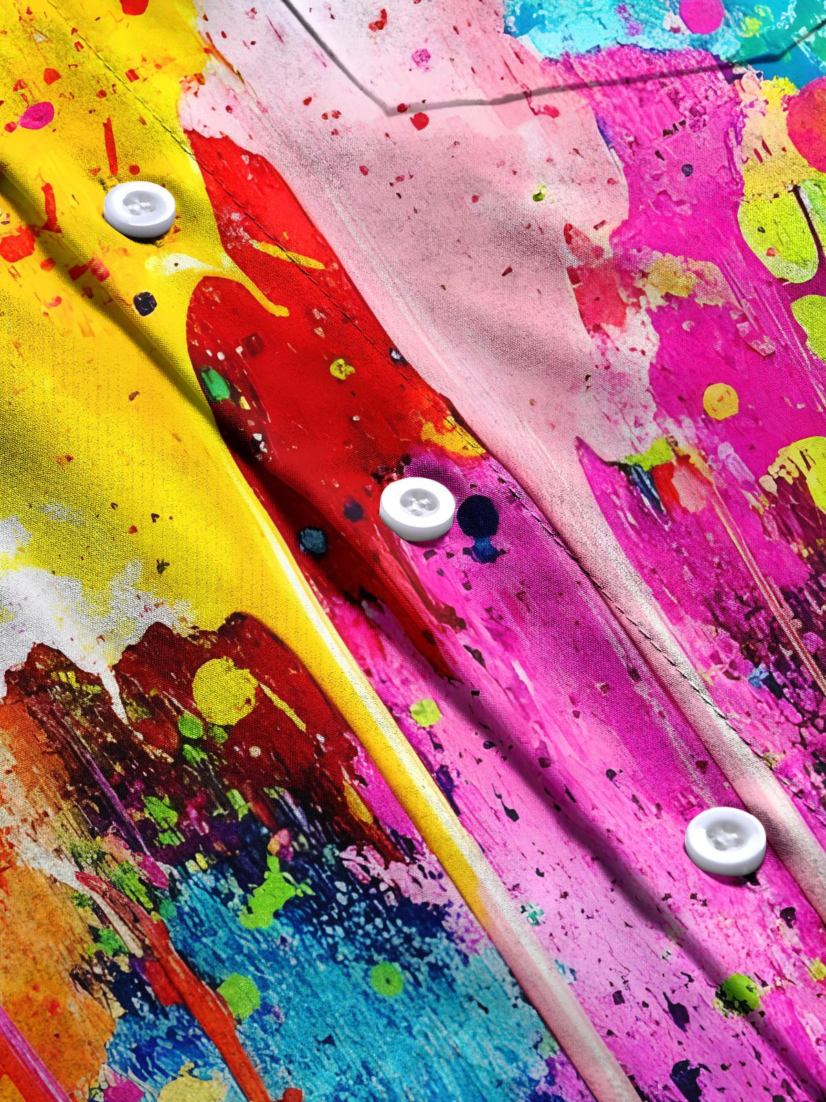 Tie Dye Men's Pocket Short Sleeve Shirts