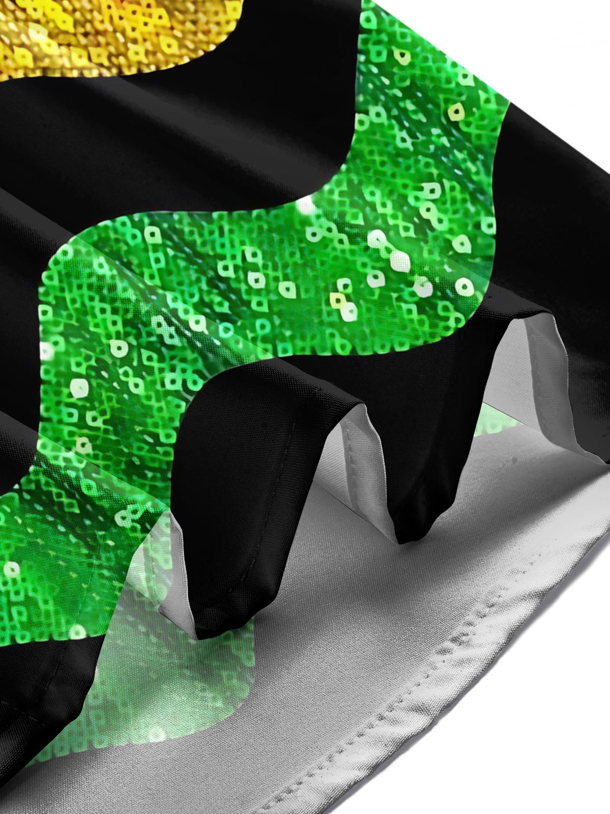 Mardi Gras Print Men's Pocket Short Sleeve Shirts