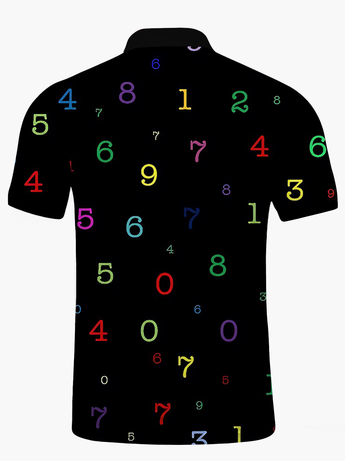 Digital Print Men's Short Sleeve Button Polo Shirt