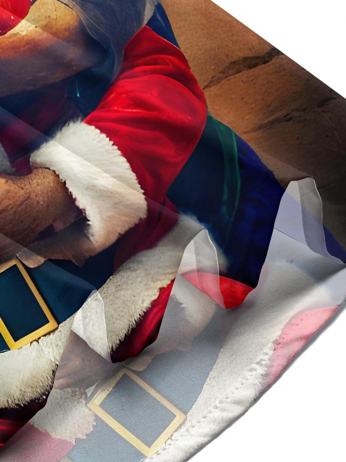 Fun Retro Joker Kidnaps Santa Claus Gift Xmas Men's Pocket Short Sleeve Shirts