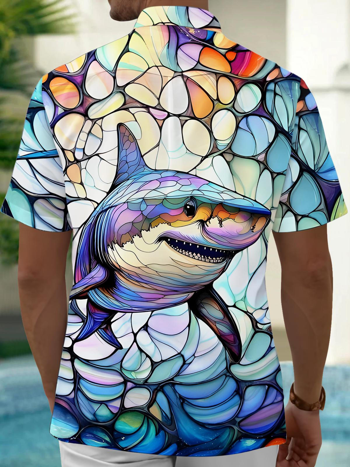 Shark Men's Pocket Short Sleeve Shirts