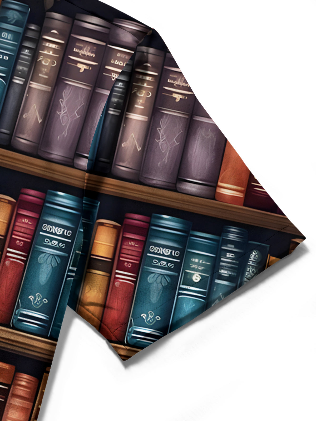 Book Print Men's Pocket Short Sleeve Shirts