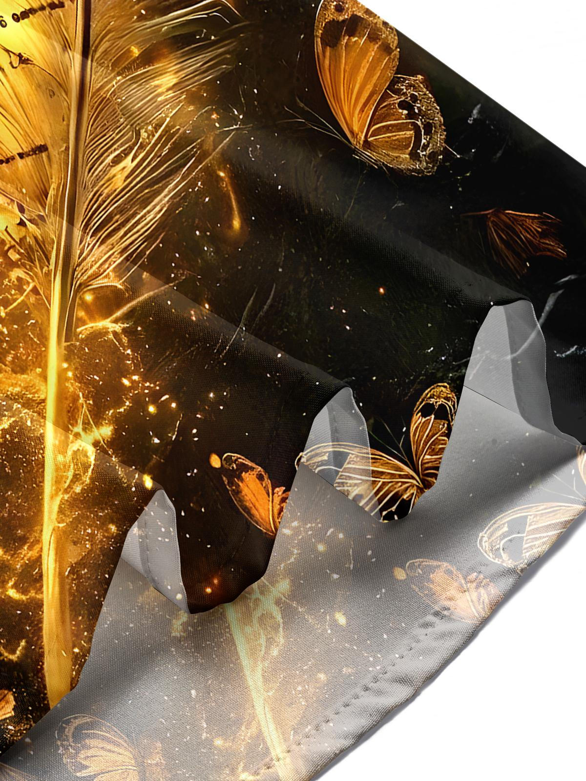 Feather Butterfly Men's Pocket Short Sleeve Shirts