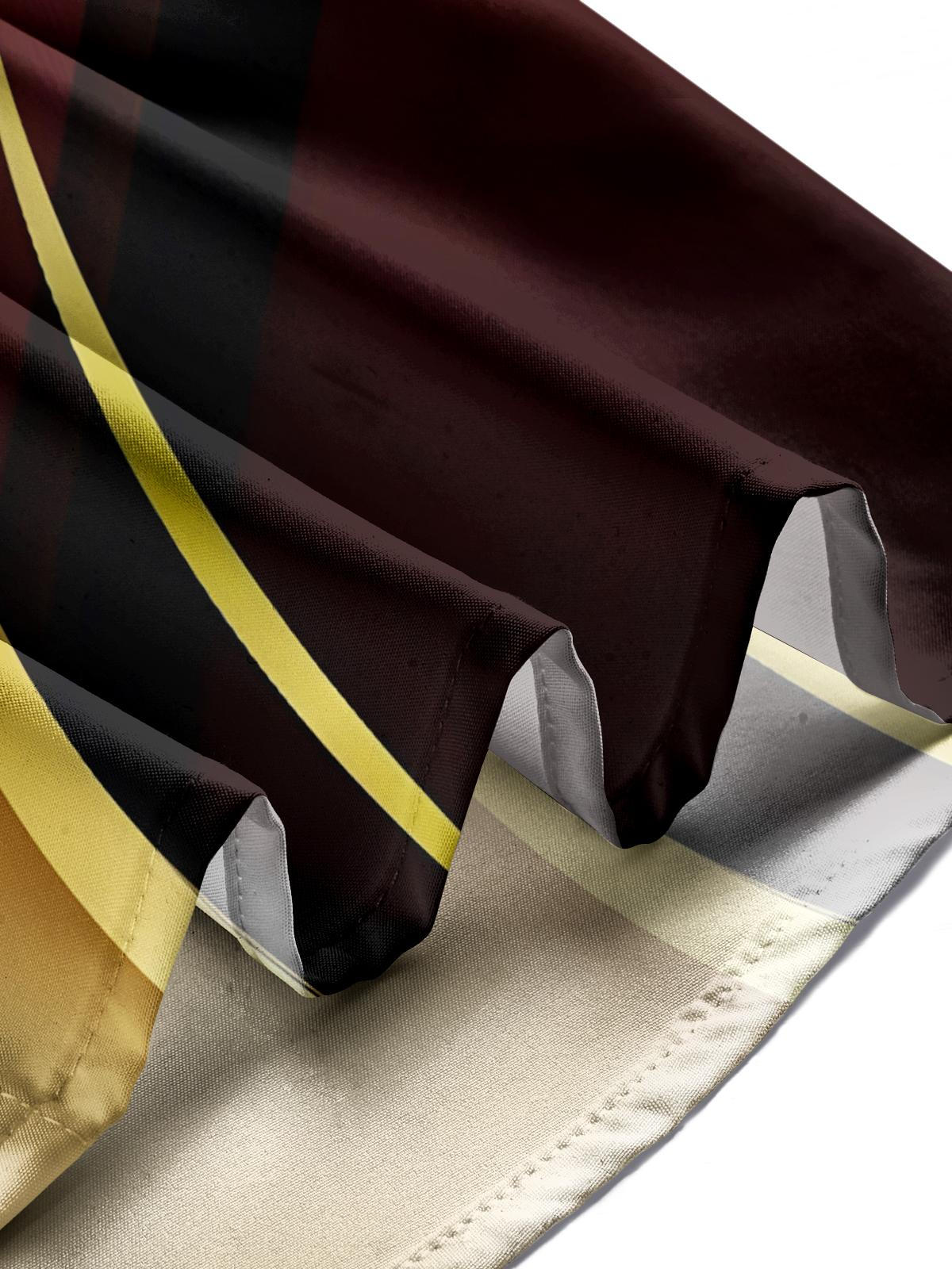 Gradient Geometric Print Men's Pocket Short Sleeve Shirts