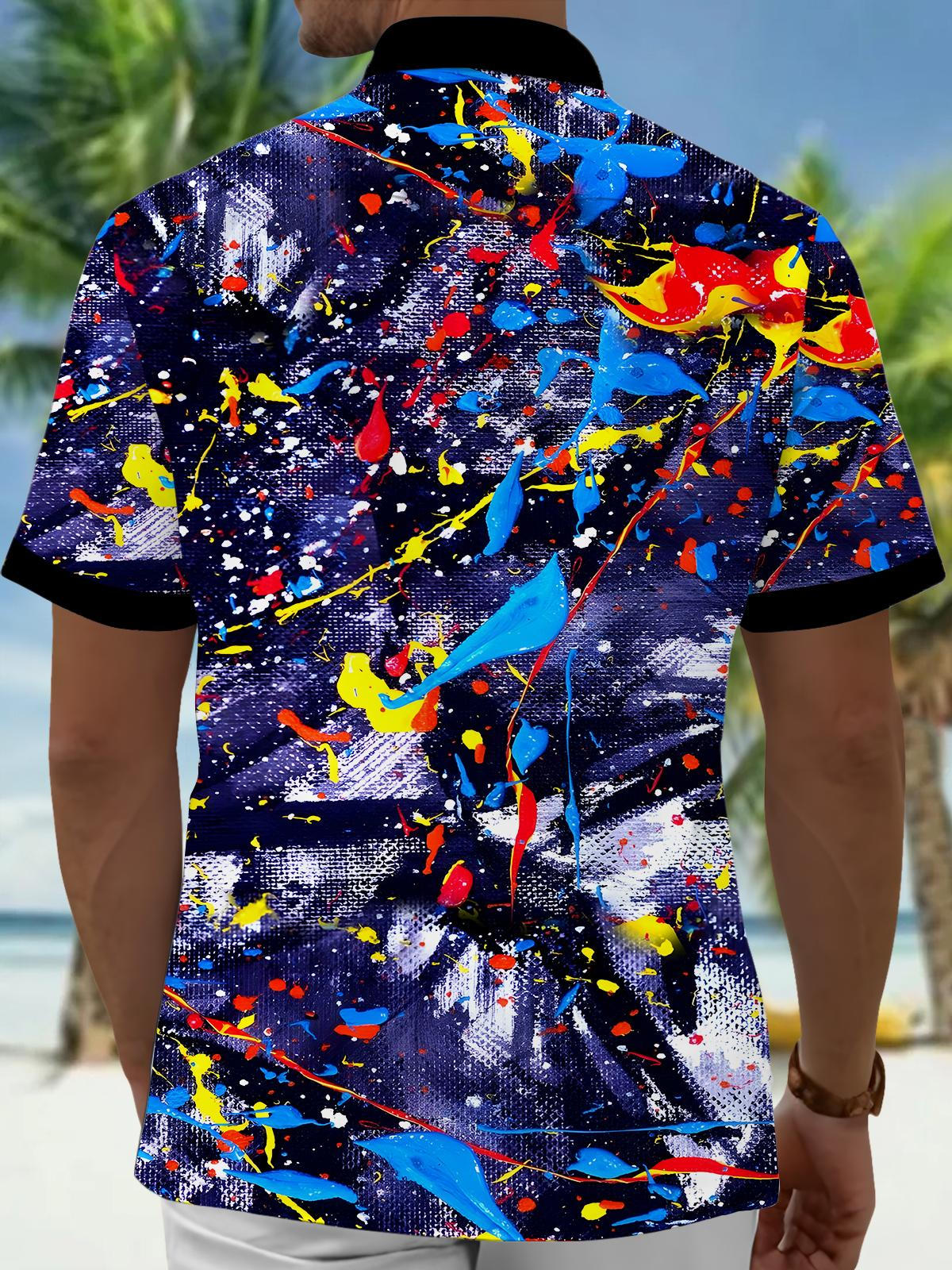 Tie Dye Men's Pocket Short Sleeve Shirts
