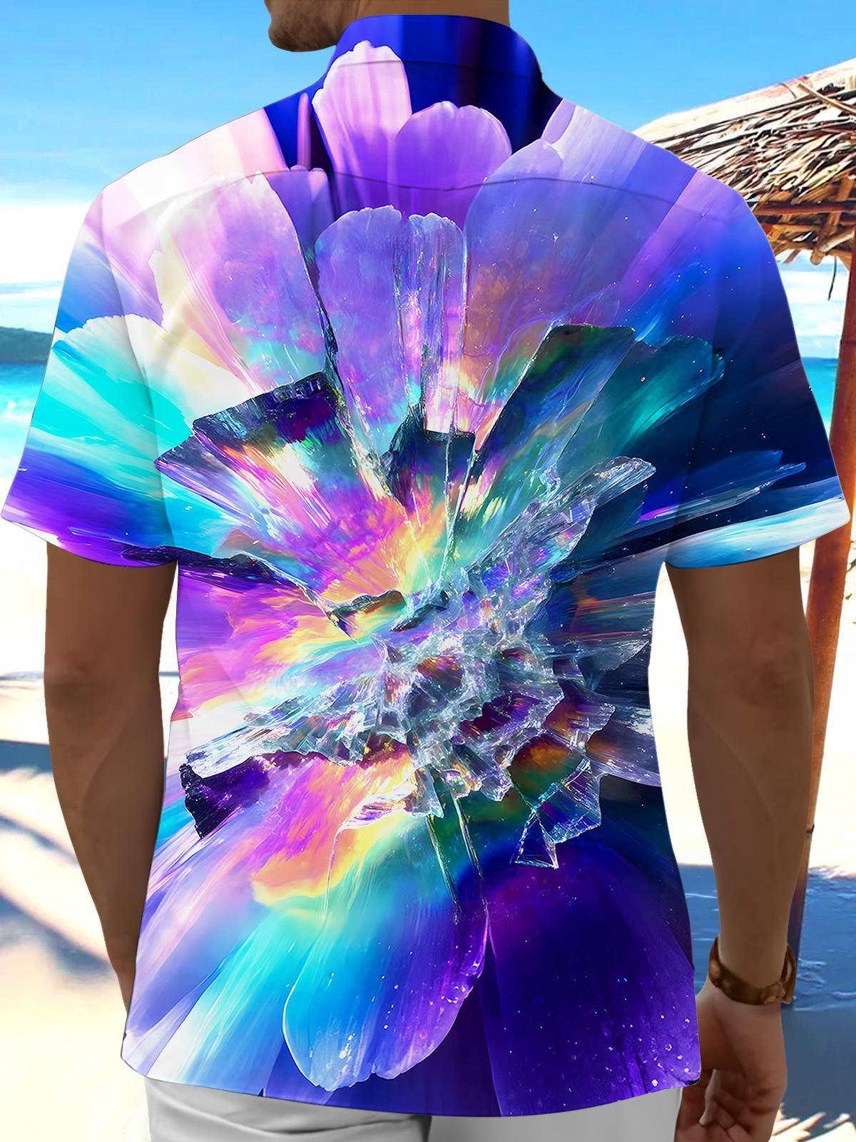 Tie Dye Men's Pocket Short Sleeve Shirts