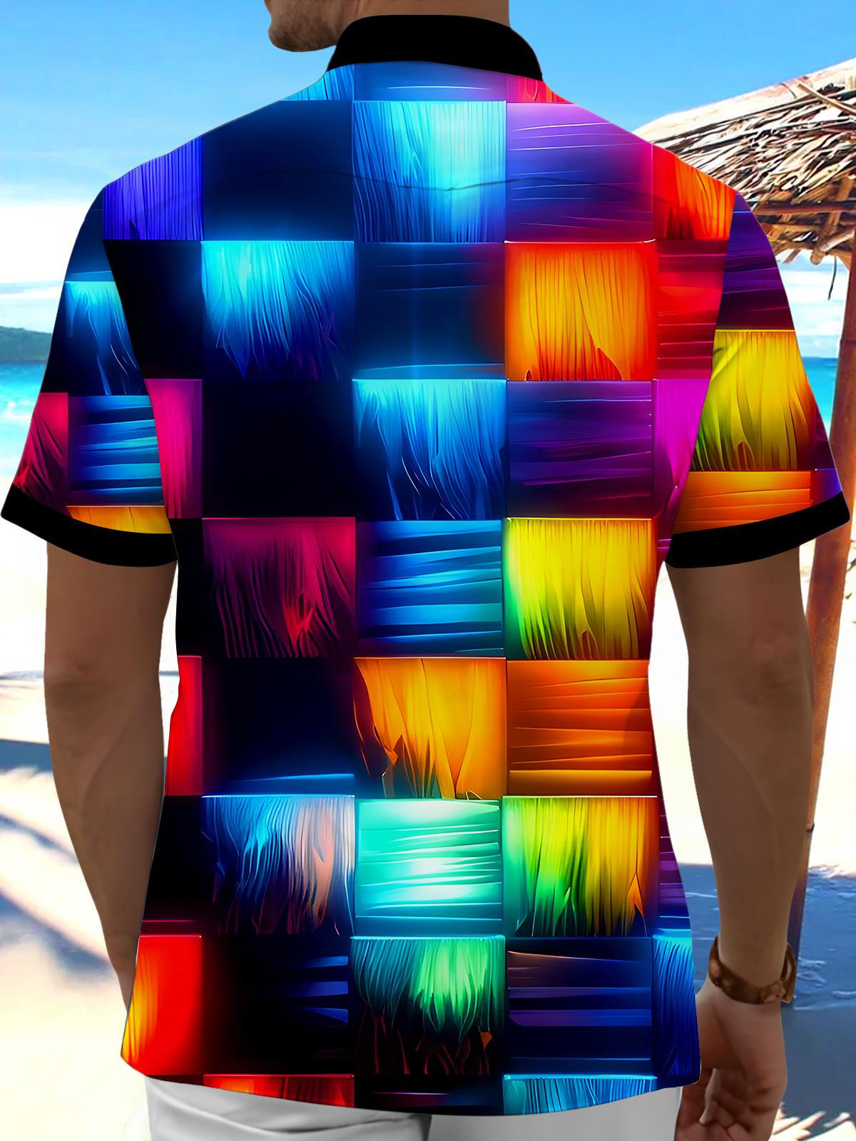 Geometry Men's Pocket Short Sleeve Shirts