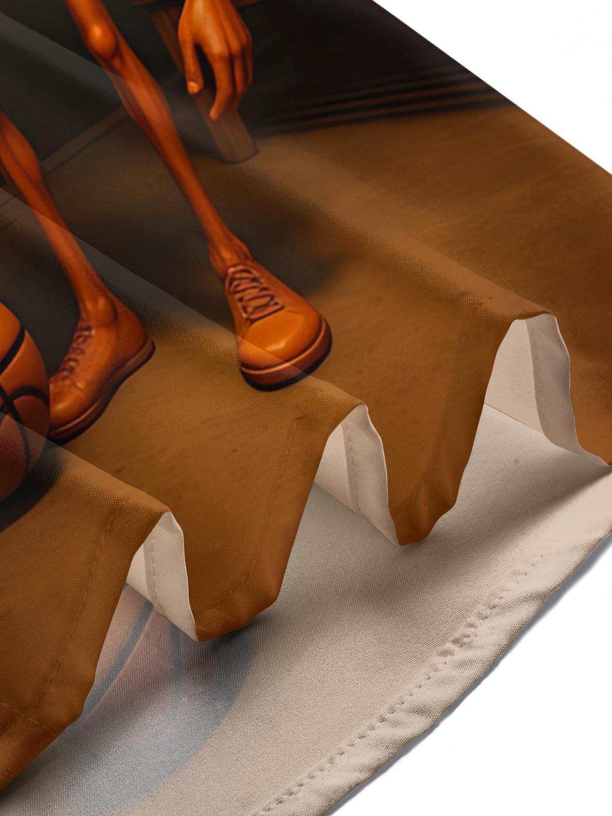 Fun Basketball Print Men's Pocket Short Sleeve Shirts