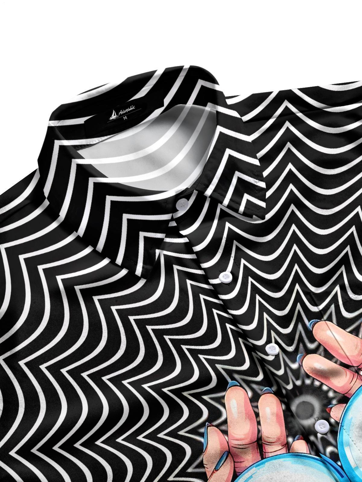 Funny Print Men's Pocket Short Sleeve Shirts