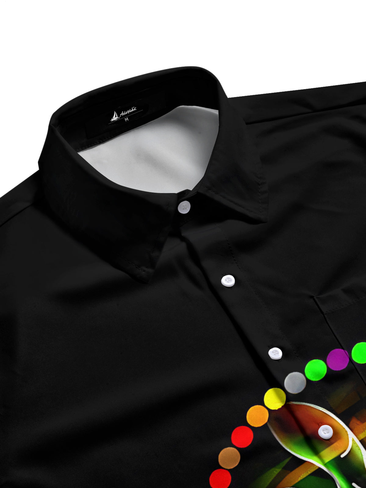 Abstract Art Print Men's Pocket Short Sleeve Shirts