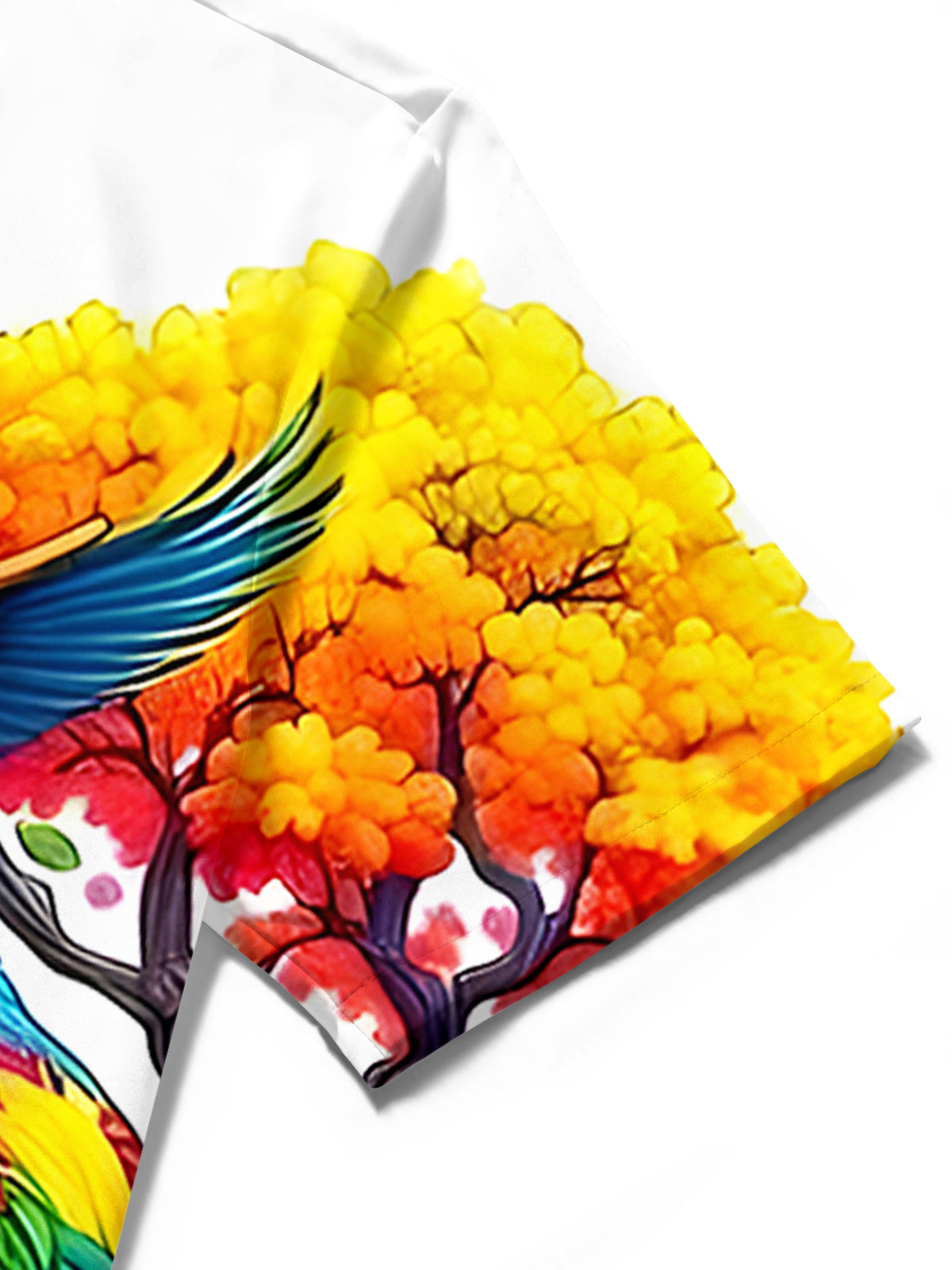 Parrot Floral Men's Pocket Short Sleeve Shirts