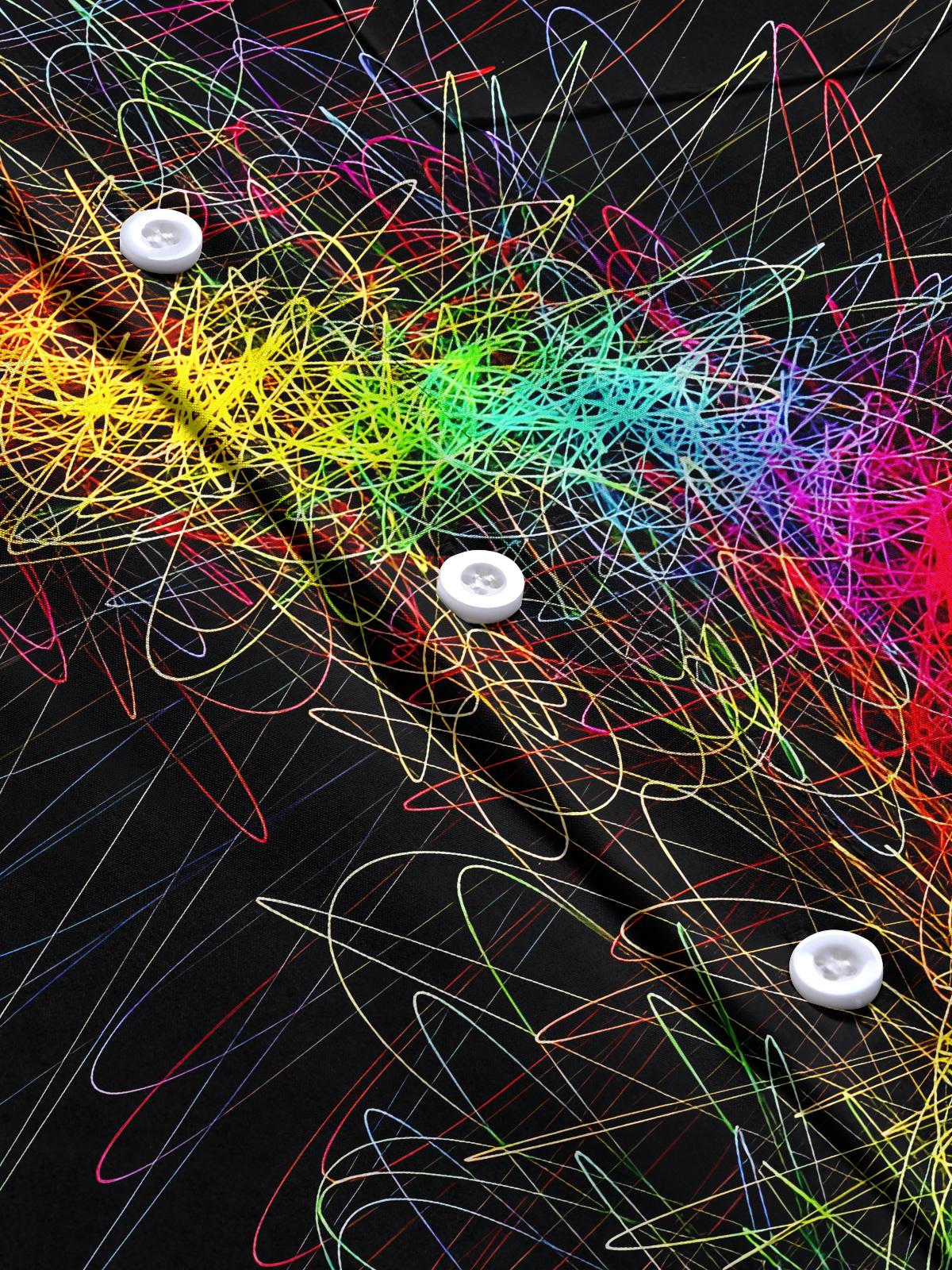 Tie Dye Men's Pocket Short Sleeve Shirts